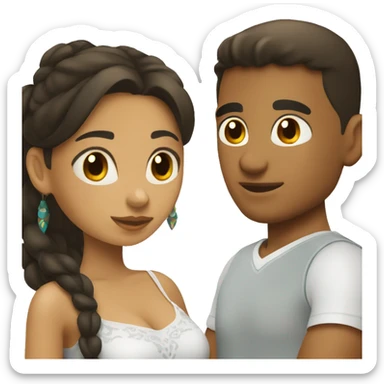 Mexican girl with Dominican boyfriend sticker