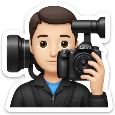 dslr caucasoin photographer emoji sticker