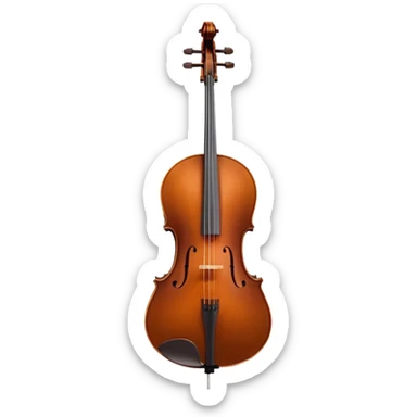 Cinematic Realistic Cello, deep brown polished wood, elegant f-holes curving gracefully, warm golden lighting creating depth, bow gently resting on the strings, glowing with the rich resonance of classical artistry. sticker