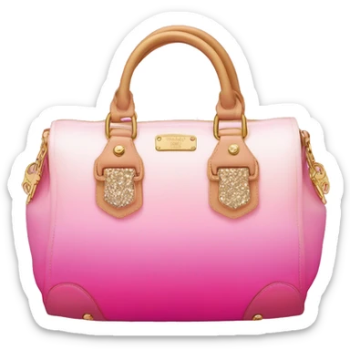 Pink ombre Juicy Couture Bag with glitter  sticker