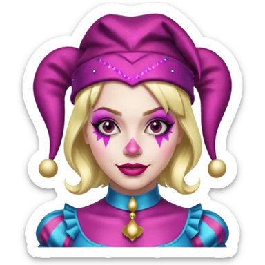 Glitter pink Harley Quinn sticker