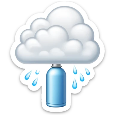 The spray must visually read as hairspray aerosol, not liquid, not foam, not pump bottle. sticker