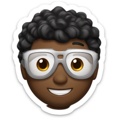 Ñiño con pelo negro y pijama de spiderman piel blanca sin lentes cabello corto  sticker