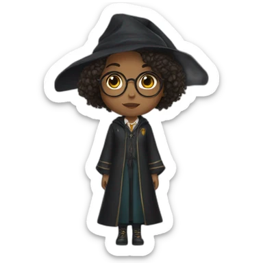 girl with harry potter outfit sticker