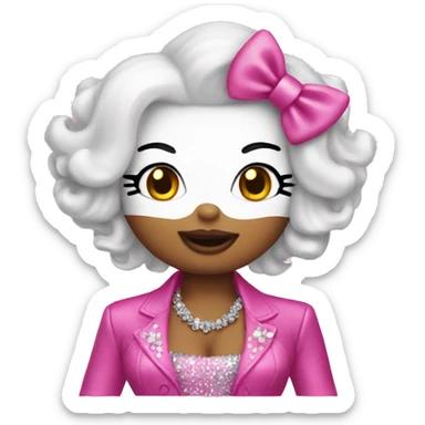 hello kitty as a drag queen  sticker