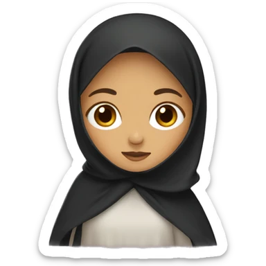 Girl with a khimar  sticker