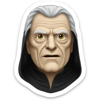 Emperor Shiev Palpatine (black hood, robe) Star Wars The return of the jedi sticker