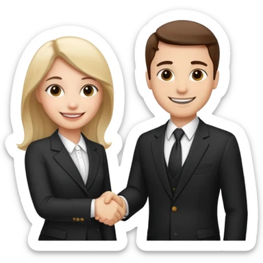 business handshake sticker