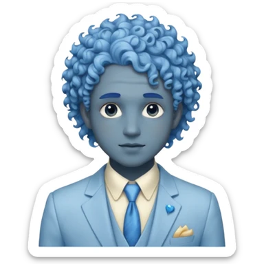 ethereal-pastel-transparent-translucent-gorgeous-spectral-dark-greyish-blue-whitish-gloomy-man-with-blue-curly-hair-with-a-beautiful-creme-suit sticker
