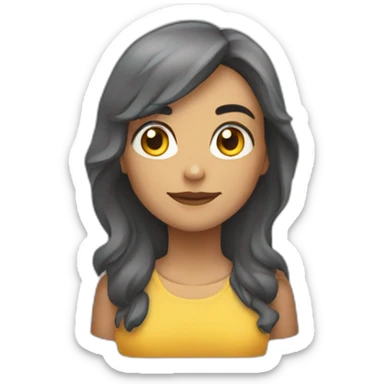 Uma galinha em formato de pedra sticker