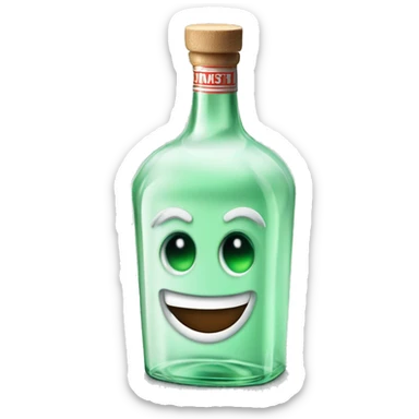 minty schnapps rumplemintz liquor bottle white background sticker