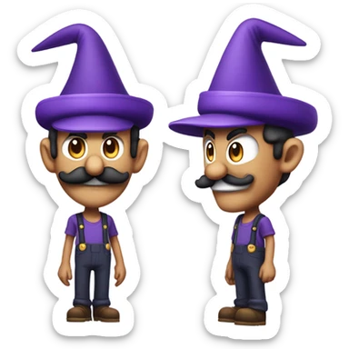 Waluigi sticker