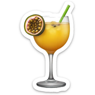 cocktail with passion fruit sticker