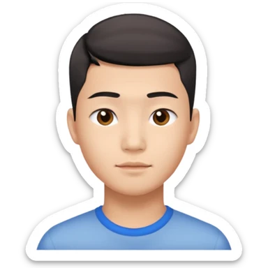 Young Asian man who has a fade  sticker