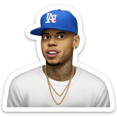 Hyper Realistic Chris Brown forever album  sticker