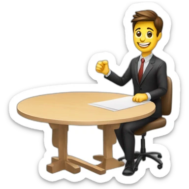 Asesor Inmobiliario  Century21  sonriendo con table en la mano sticker