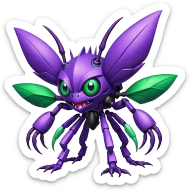 Venonat-Genesect-Sableye-Noibat-fusion, full body sticker