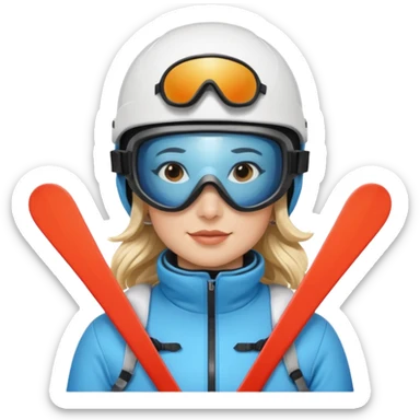 Woman Skiing Matterhorn sticker