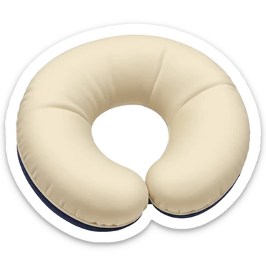 A fluffy memory-foam travel pillow that molds gently to the traveler’s head and shoulders. sticker