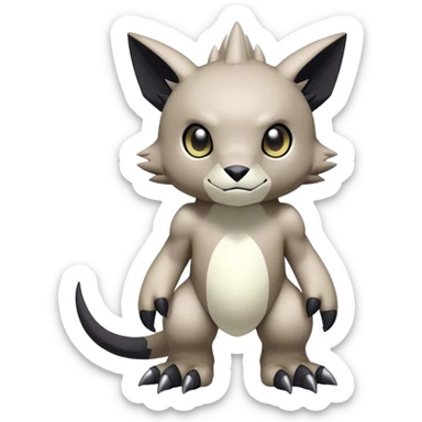 cute dark kawaii cool edgy Digimon-Fakemon-animal full body sticker