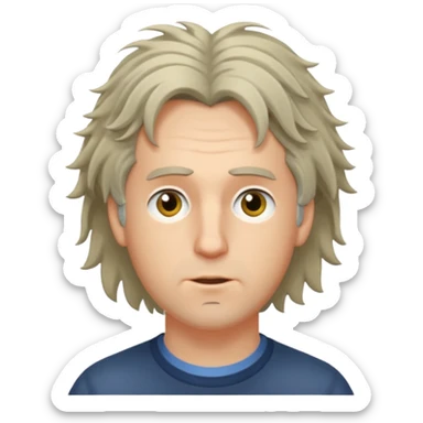 Johann Gottlieb Fichte three-quarter view, disheveled hair sticker