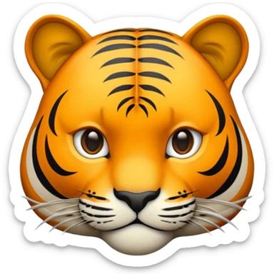 Emoji de um tigre em pe para a esquerda (tigre sem cor nenhuma todo preto) sticker