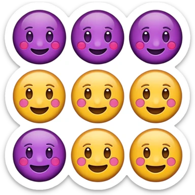 Haz unos emojis morados pasteles coquette sticker