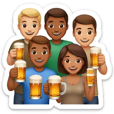 friends wit beer sticker