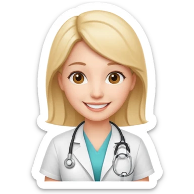 cute OBGYN doctor woman aesthetic sticker