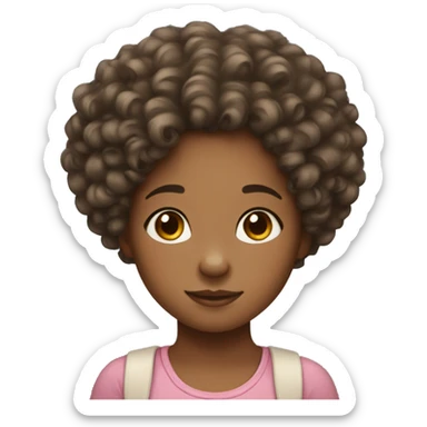 Biracial daughter with curly hair  sticker
