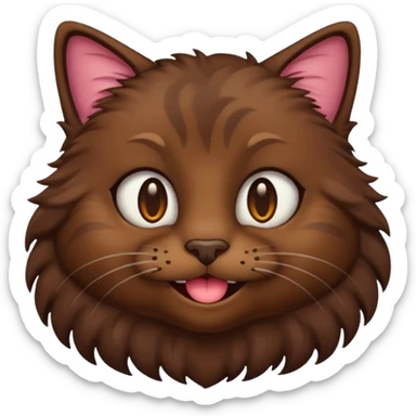 Emoji de gata morenita  sticker