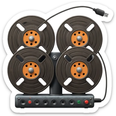 concert black Cable reels connected do a speaker sticker