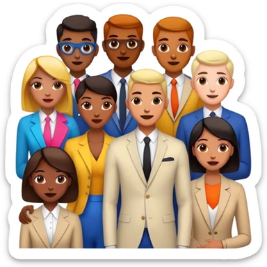 Cinematic Realistic BTS Portrait Emoji, depicted as a dynamic energetic portrayal of the global K-pop group with stylish modern attire and vibrant expressions, rendered with rich textures and bold contemporary lighting that captures their youthful charisma. sticker