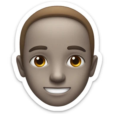 an emoji with red low eyes and a smirk  sticker