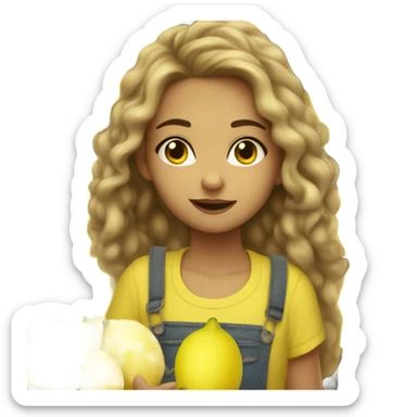 jun lemon girl facs sticker