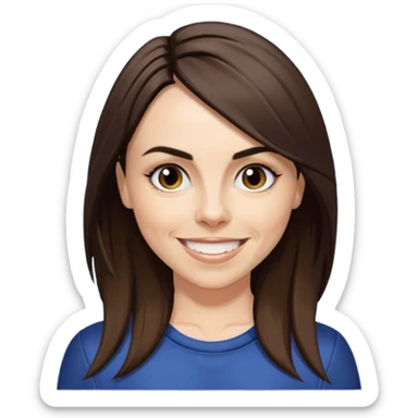 Melanie C with long dark brown hair sticker