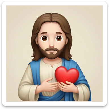 jesus holding a heart  sticker