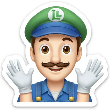 Luigi from Mario Bros sticker
