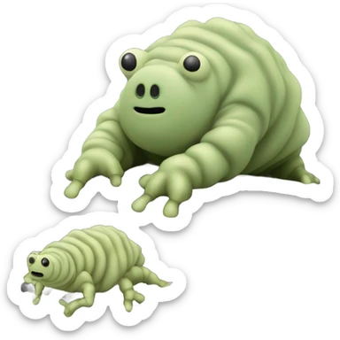 tardigrade playing the piano sticker