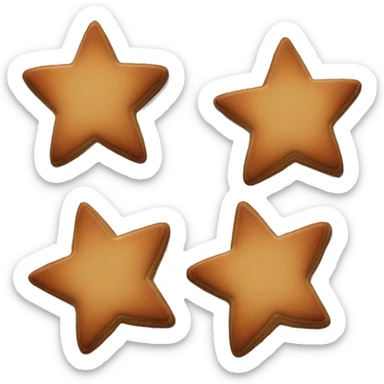 brown star cookies sticker