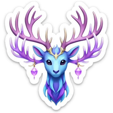 Pokemon legendary cian and purple  xerneas sticker