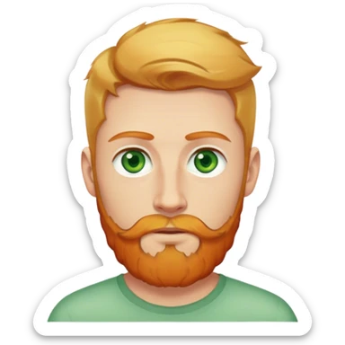 A man with green eyes and blonde hair with ginger hipster beard no glasses  sticker
