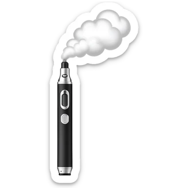 modern vape pen with vapor cloud sticker