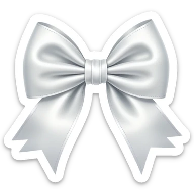 white coquette bow sticker