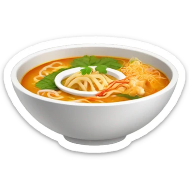 A bowl of laksa soup  sticker