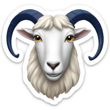 Navy goat football sticker