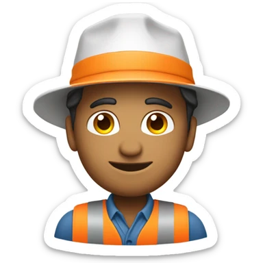 Worker wearing a “Oracle Partner Program Management” hat sticker