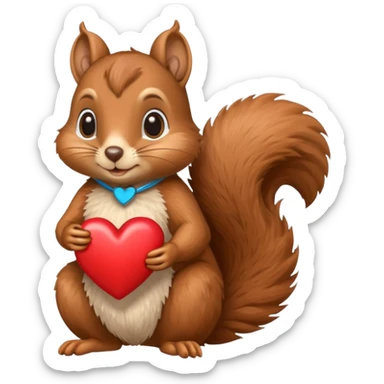 Ecureuil qui fait un cœur  sticker