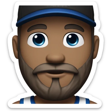 35 years old, male, red hair, black basketball hat, blue eyes, pale complexion, thick beard and thin mustache sticker