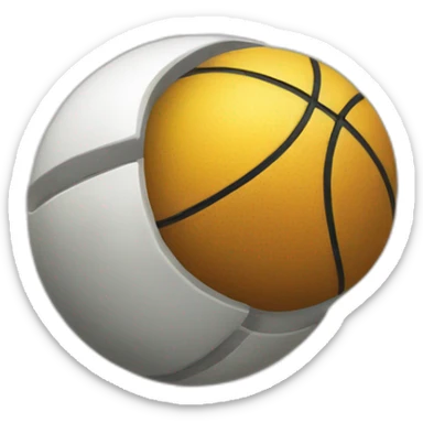 Location symbol and a ball inside of it sticker